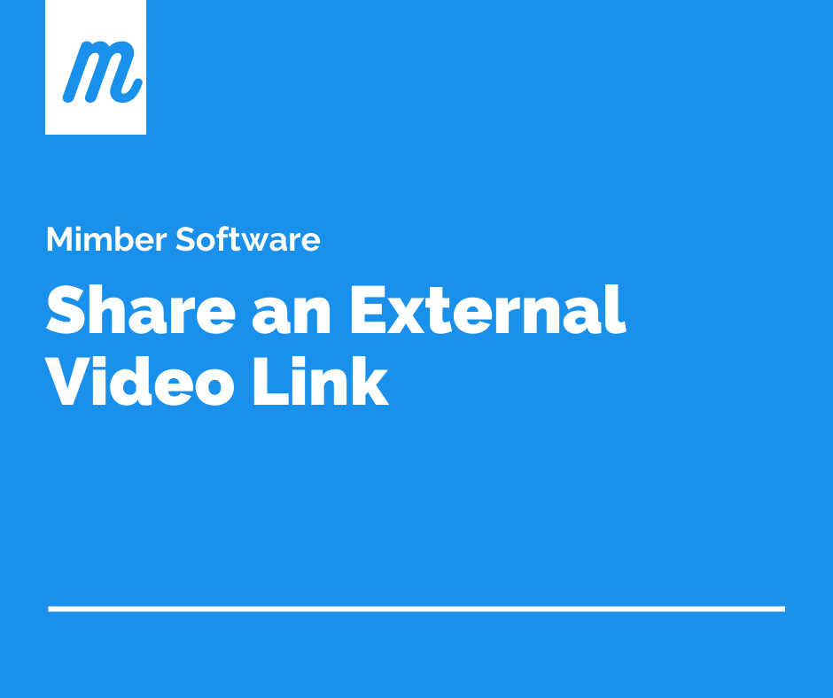 Share an External Video Link